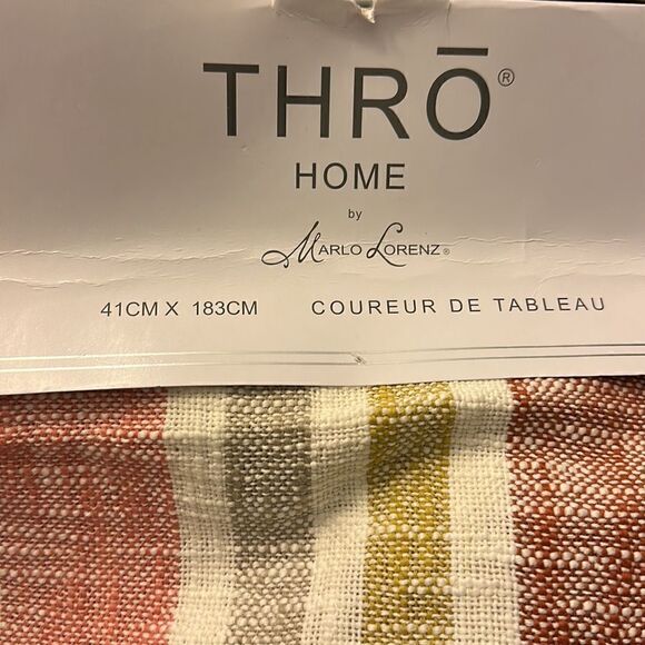 Thro by Marlo Lorenz Striped Boho Table Runner 16”x72” - Picture 3 of 7